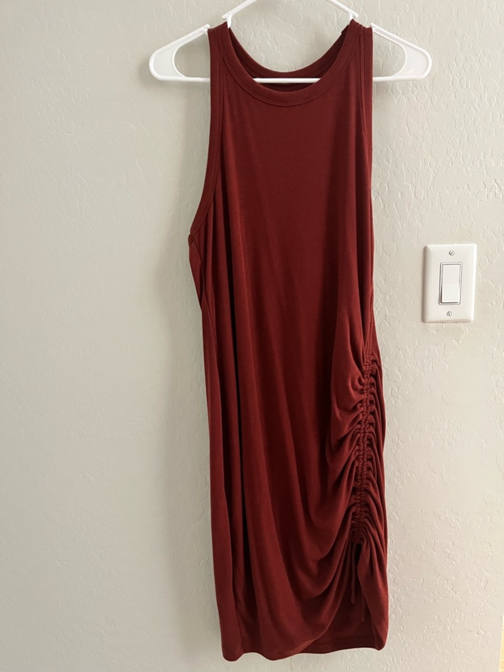 Sleeveless Ruched Side Midi Dress